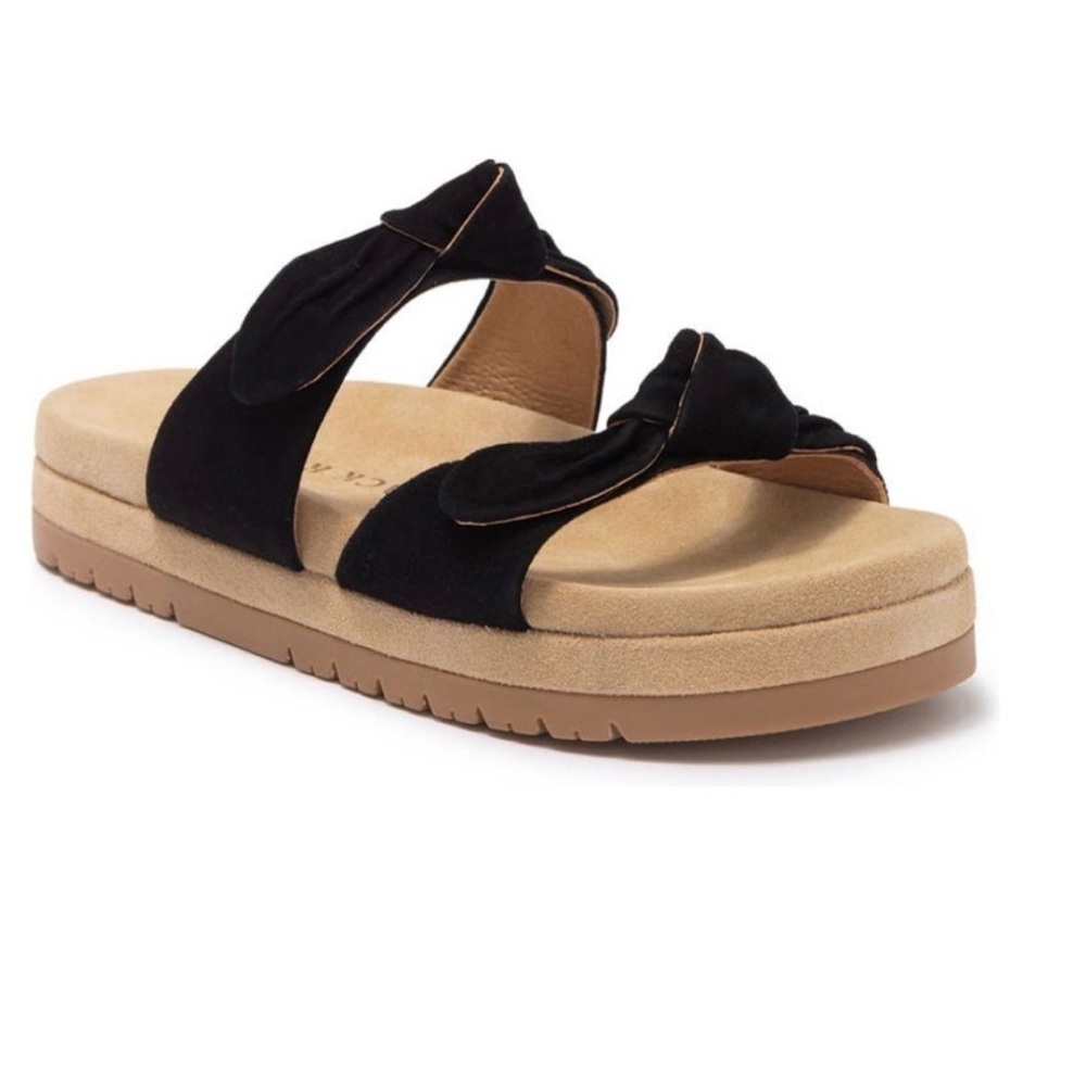 Jack Rogers Monica Black Suede Slide Sandals Size 10